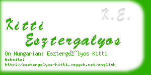 kitti esztergalyos business card